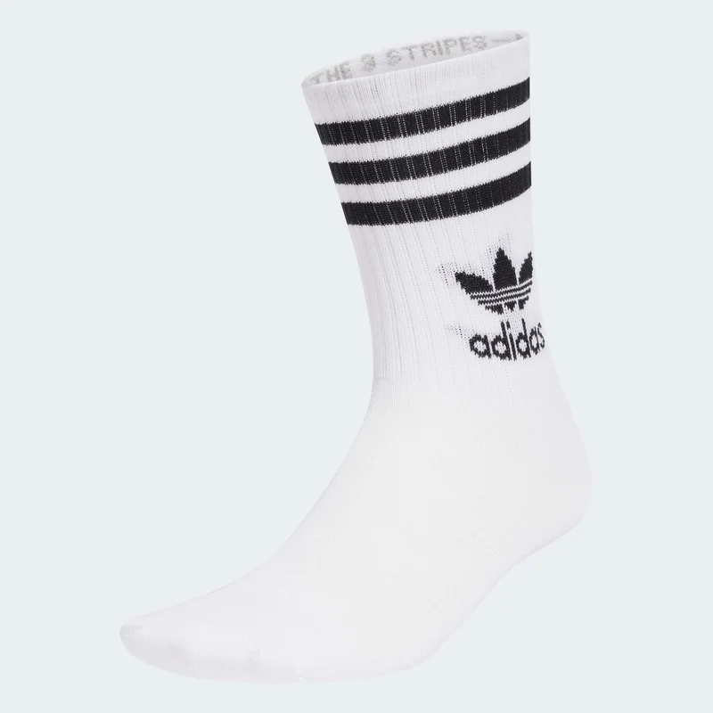 adidas Originals 3 Stripe Mid-Cut Crew Socks (6 Pairs)
