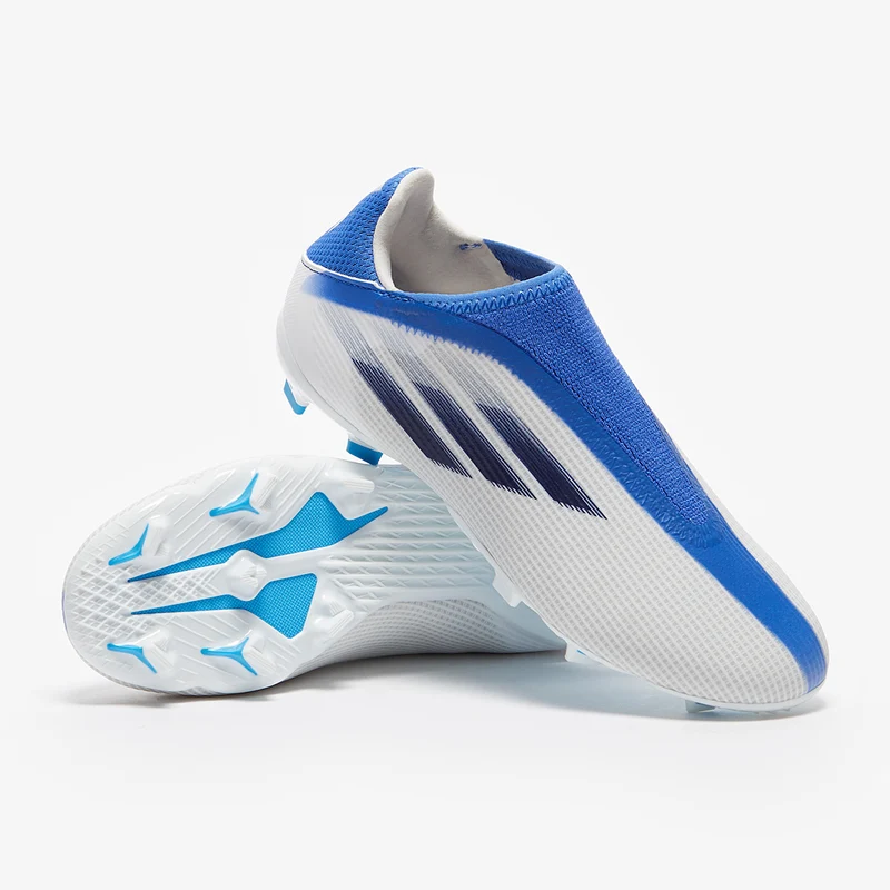 adidas Kinder X Speedflow.3 Schnürungslos FG - Weiß/Legacy Indigo/Hi