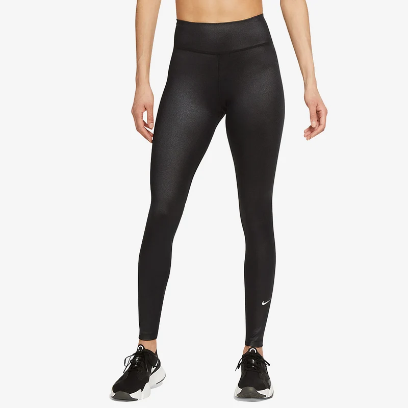 Nike Womens Dri-FIT One Mid Rise Shine Tights